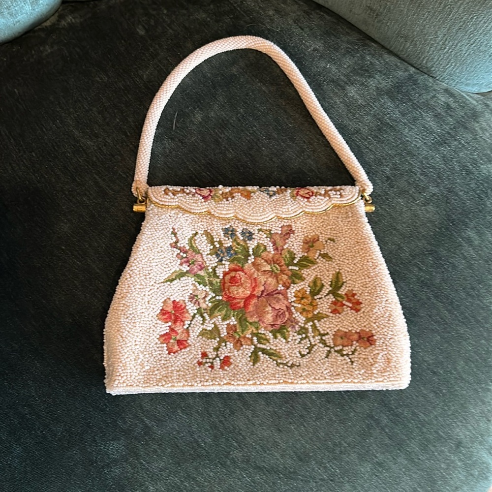 Beautiful antique embroidered bag
